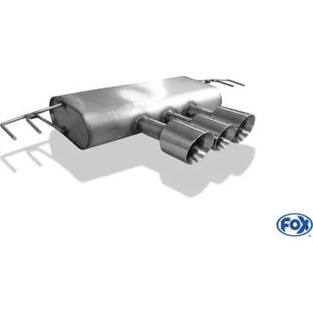 Tlumič výfuku Fox Sportauspuff koncový tlumič výfuku s koncovkou 100-90-100 Typ 25 uprostřed pro Honda Civic X 2017- s motorem 2.0 SLEVA 2%