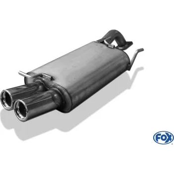 Tlumič výfuku Fox Sportauspuff koncový tlumič výfuku s koncovkou 2x76 Typ 13 pro Hyundai Coupe RD s motorem 1.6, 2.0 SLEVA 2%