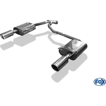 Tlumič výfuku Fox Sportauspuff koncový tlumič výfuku s koncovkou 1x100 Typ 16 na obou stranách pro Ford Mondeo IV 2007- s motorem 2.0 Ecoboost SLEVA 2%