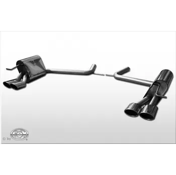 Tlumič výfuku Fox Sportauspuff koncový tlumič výfuku s koncovkou 2x106x71 Typ 32 na obou stranách pro Mercedes třída E S211 2002- s motorem 1.8, 2.6, 2.8 CDI, 3.0, 3.2, 3.2 CDI, 4.0 CDI, 5.0 SLEVA 2%