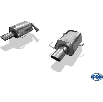 Tlumič výfuku Fox Sportauspuff koncový tlumič výfuku s koncovkou 115x85 Typ 44 na obou stranách pro Subaru Legacy Outback BL 2003-2009 s motorem 2.0, 2.0 D, 2.5, 3.0, Limousine SLEVA 2%