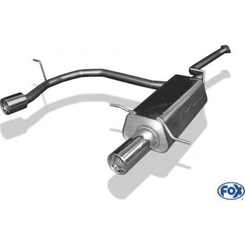 Tlumič výfuku Fox Sportauspuff koncový tlumič výfuku s koncovkou 1x100 Typ 13 na obou stranách pro Hyundai Santa Fe SM s motorem 2.0 CRDi, 2.4, 2.7 SLEVA 2%