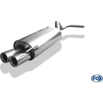 Tlumič výfuku Fox Sportauspuff koncový tlumič výfuku s koncovkou 2x76 Typ 13 pro Volkswagen Polo 6N s motorem 1.4, 1.6, 1.7 D, 1.9 D SLEVA 2%