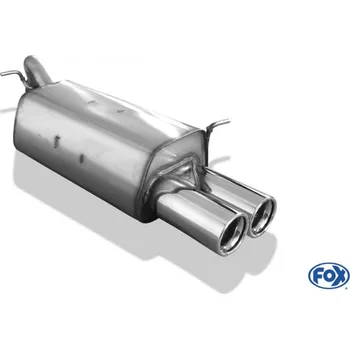 Tlumič výfuku Fox Sportauspuff koncový tlumič výfuku s koncovkou 2x80 Typ 13 pro Hyundai Getz s motorem 1.1, 1.3, 1.5 CRDi, 1.6 SLEVA 2%