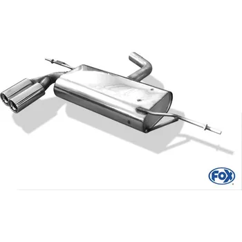Tlumič výfuku Fox Sportauspuff koncový tlumič výfuku s koncovkou 2x80 Typ 13 pro Seat Altea s motorem 1.2 TSI, 1.4, 1.6, 1.6 TDI, 1.9 TDI, 2.0 FSI, 2.0 TDI SLEVA 2%