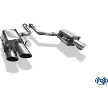 Tlumič výfuku Fox Sportauspuff koncový tlumič výfuku s koncovkou 2x115x85 Typ 38 na obou stranách pro Lexus RC 2014- s motorem 5.0 SLEVA 2%