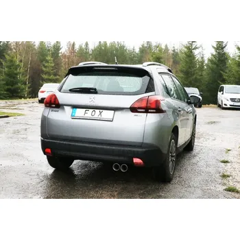 Tlumič výfuku Fox Sportauspuff koncový tlumič výfuku s koncovkou 2x80 Typ 25 pro Peugeot 2008 2013- s motorem 1.2 SLEVA 2%