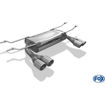 Tlumič výfuku Fox Sportauspuff koncový tlumič výfuku s koncovkou 2x70 Typ 16 na obou stranách pro Mazda MX5 ND 2015- s motorem 1.5, 2.0 SLEVA 2%