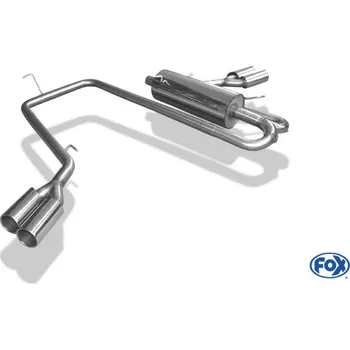 Tlumič výfuku Fox Sportauspuff koncový tlumič výfuku s koncovkou 2x90 Typ 12 na obou stranách pro Volkswagen Amarok 2010- s motorem 2.0 TDI SLEVA 2%