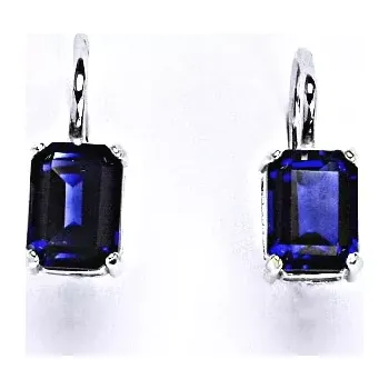Náušnice Stříbrné náušnice zirkon spinel - NK1446 (Stříbrné náušnice se zirkonem 8x6 mm)