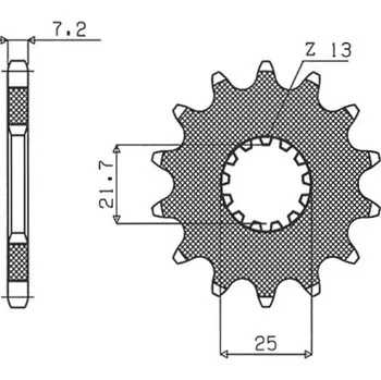 Řetězová sada pro motocykl SUNSTAR PŘEDNÍ ŘETĚZOVÉ KOLO 564 16 SUZUKI GSR 600/GSXR 600 (JTF520.16) (ŘETĚZ 525) (56416JT)