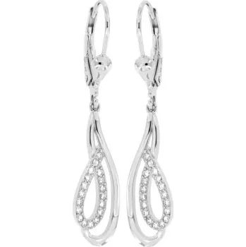 Náušnice Zlatnictví U Kostela Stříbrné náušnice s bílým zirkonem 455 1071062942