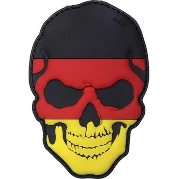 Nášivka ArmyČastolovice.cz Nášivka 3D plastová LEBKA s pruhy velcro NĚMECKÁ