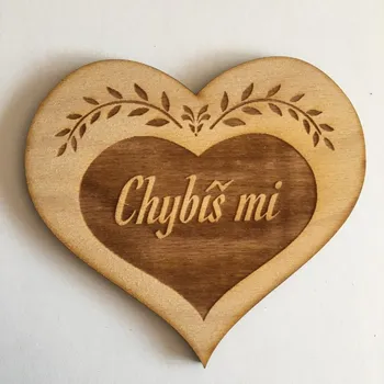 Smuteční dekorace Smuteční dekorace srdce 9 cm - Chybíš mi