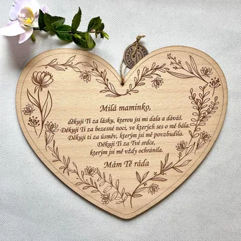 Srdce 30 cm Mamince Varianta: Od dcery