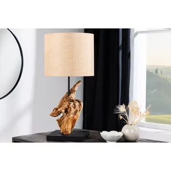 Stojací lampa Stolní lampa HYPNO ROUND (Vysoká stolová lampa se dřevem 58cm.)