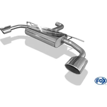Tlumič výfuku Fox Sportauspuff koncový tlumič výfuku s koncovkou 140x90 Typ 44 na obou stranách pro Seat Leon 5F s motorem 2.0, Cupra 221 kW SLEVA 2%