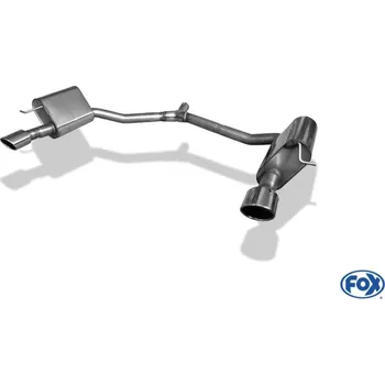 Tlumič výfuku Fox Sportauspuff koncový tlumič výfuku s koncovkou 1x115x85 Typ 32 na obou stranách pro Mercedes třída E W212 2009- s motorem 1.8, 2.0, 2.2 CDI SLEVA 2%