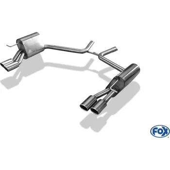 Tlumič výfuku Fox Sportauspuff koncový tlumič výfuku s koncovkou 2x76 Typ 13 na obou stranách pro Mercedes třída E S211 2002- s motorem 1.8, 2.6, 2.8 CDI, 3.0, 3.2, 3.2 CDI, 4.0 CDI, 5.0 SLEVA 2%