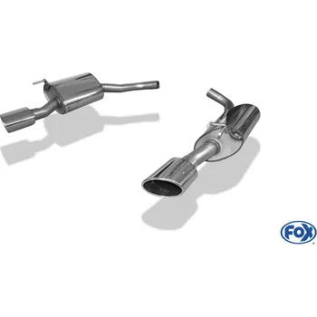 Tlumič výfuku Fox Sportauspuff koncový tlumič výfuku s koncovkou 115x85 Typ 38 na obou stranách pro Jaguar XKR s motorem 4.0 SLEVA 2%