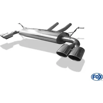 Tlumič výfuku Fox Sportauspuff koncový tlumič výfuku s koncovkou 2x115x85 Typ 44 na obou stranách pro Porsche Cayenne s motorem 4.5 S, 4.5 Turbo, 4.8 SLEVA 2%
