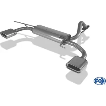 Tlumič výfuku Fox Sportauspuff koncový tlumič výfuku s koncovkou 135x85 Typ 53 na obou stranách pro Kia Cerato s motorem 1.5 D, 1.6, 1.6 D, 2.0, 2.0 D SLEVA 2%
