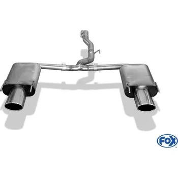 Tlumič výfuku Fox Sportauspuff koncový tlumič výfuku s koncovkou 140x90 Typ 44 na obou stranách pro Saab 9-5 s motorem 2.0 SLEVA 2%