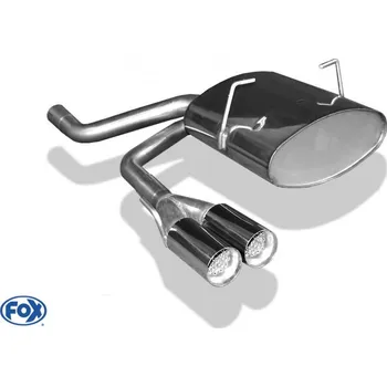 Tlumič výfuku Fox Sportauspuff koncový tlumič výfuku s vývodem uprostřed s koncovkou 2x70 Typ 11 pro Mini One s motorem 1.3, 1.6 SLEVA 2%