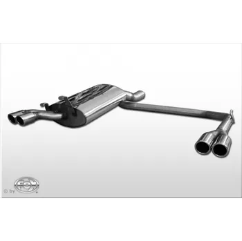 Tlumič výfuku Fox Sportauspuff koncový tlumič výfuku s koncovkou 2x70 Typ 16 na obou stranách pro Audi V8 D11 s motorem 3.6, 4.2 SLEVA 2%