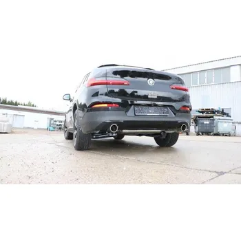 Tlumič výfuku Fox Sportauspuff koncový tlumič výfuku s koncovkou 1x90 Typ 16 na obou stranách pro BMW X4 G02 2018- s motorem 2.0 SLEVA 2%