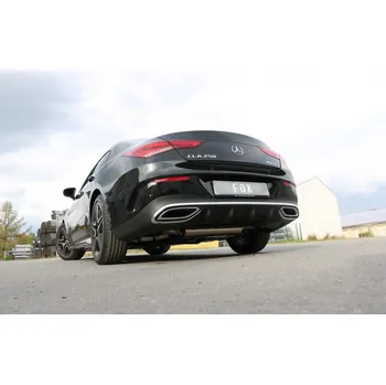 Tlumič výfuku Fox Sportauspuff koncový tlumič výfuku s koncovkou Ausgang der Endrohre hinter der Stostange pro Mercedes CLA 118 2019- s motorem 2.0 SLEVA 2%