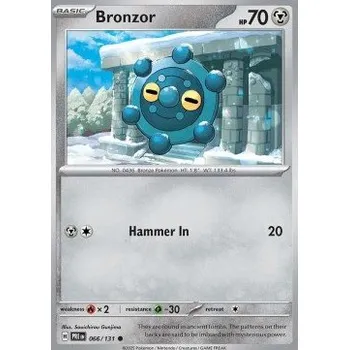 Karetní hra Pokémon PRE 066/131 Bronzor - Prismatic Evolutions Stav: Near Mint, Verze: REVERSE HOLO