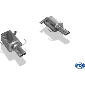 Tlumič výfuku Fox Sportauspuff koncový tlumič výfuku s koncovkou 115x85 Typ 44 na obou stranách pro Subaru Legacy BP 2003-2009 s motorem 2.0, 2.0 D, 2.5, 3.0, Kombi SLEVA 2%