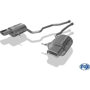Tlumič výfuku Fox Sportauspuff koncový tlumič výfuku s koncovkou 160x80 Typ 53 na obou stranách pro BMW X5 E53 s motorem 3.0, 3.0 d, 4.4 SLEVA 2%