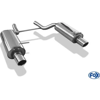 Tlumič výfuku Fox Sportauspuff koncový tlumič výfuku s koncovkou 1x100 Typ 16 na obou stranách pro Audi S6 4B s motorem (Nur ESD) 2.4, 1.8 T, 2.5 TDI, 2.7, 2.8, 3.0, 3.7, 4.2, S6 SLEVA 2%