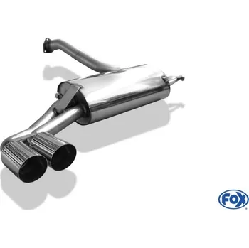 Tlumič výfuku Fox Sportauspuff koncový tlumič výfuku s koncovkou 2x76 Typ 14 pro Audi 90 85 09/1984- s motorem 1.8, 2.0, 2.2 SLEVA 2%