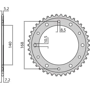 Řetězová sada pro motocykl SUNSTAR ZADNÍ ŘETĚZOVÉ KOLO 4550 47 BMW F 800R (OTVOR PRO ŠROUB 8,5 MM) (JTR6.47) (ŘETĚZ 525) (455047JT)