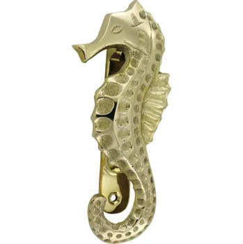 Domovní cedule SEA Club Klepátko na dveře - Mořský koník, mosaz, 6x14cm