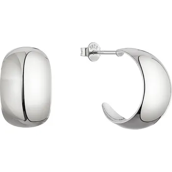 Náušnice Stříbrné náušnice lesklé půlkruhy 61090
