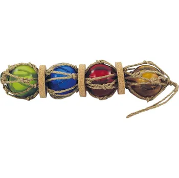 SEA Club Rybářské skleněné plováky, sada/4, jantarová/červená/modrá/zelená, Ø: 5cm, D: 25/37cm