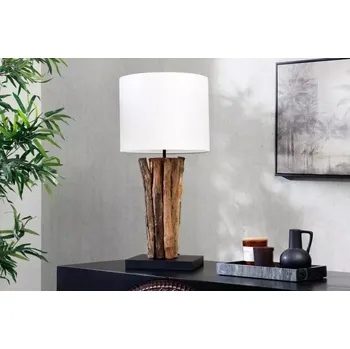 Stojací lampa Stolní lampa Periferie (Vysoká stolová lampa s teakovým dřevem 58cm.)