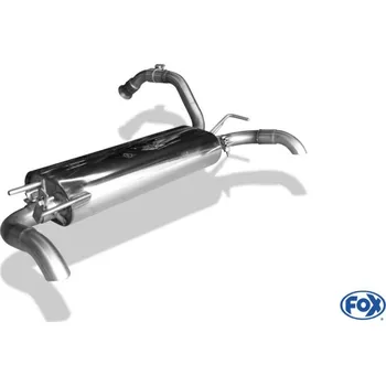 Tlumič výfuku Fox Sportauspuff koncový tlumič výfuku s koncovkou Diesel vzhled pro Citroen C1 II 2014- s motorem 1.2 SLEVA 2%