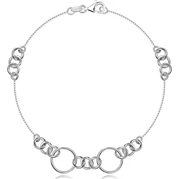 Řetízek Stříbrný řetízek na ruku - spojené kroužky