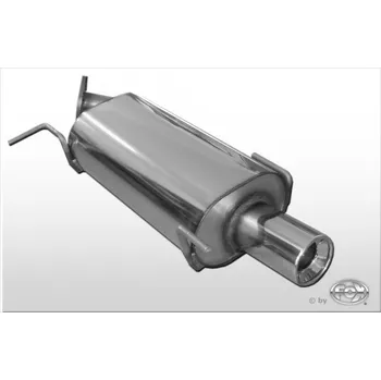 Tlumič výfuku Fox Sportauspuff koncový tlumič výfuku s koncovkou 1x90 Typ 13 pro Suzuki Swift III 2005- s motorem 1.3, 1.5 SLEVA 2%