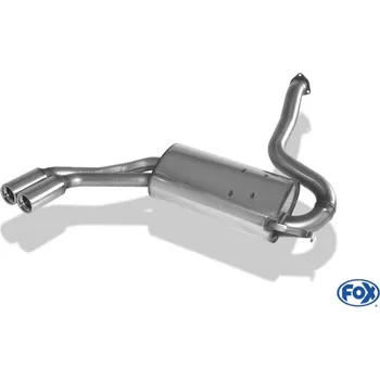 Tlumič výfuku Fox Sportauspuff koncový tlumič výfuku s koncovkou 2x76 Typ 13 pro Audi 90 85 09/1984- s motorem 1.8, 2.0, 2.2 SLEVA 2%