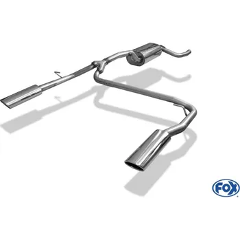 Tlumič výfuku Fox Sportauspuff koncový tlumič výfuku s koncovkou 106x71 Typ 32 na obou stranách pro Ford Focus III 2012- s motorem 1.0 SLEVA 2%