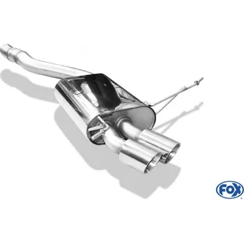Tlumič výfuku Fox Sportauspuff koncový tlumič výfuku s koncovkou 2x80 Typ 25 pro BMW X1 Benzin 2009- s motorem 2.0 SLEVA 2%