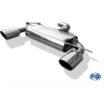 Tlumič výfuku Fox Sportauspuff koncový tlumič výfuku s koncovkou 129x106 Typ 32 na obou stranách pro Volkswagen Eos 2011- s motorem 2.0 TFSI Facelift SLEVA 2%