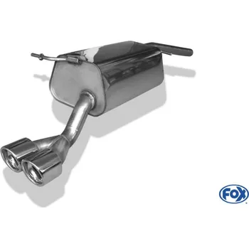 Tlumič výfuku Fox Sportauspuff koncový tlumič výfuku s koncovkou 2x80 Typ 17 pro Volkswagen Caddy s motorem 1.2, 1.4, 1.6, 2.0, 2.0 SDI SLEVA 2%