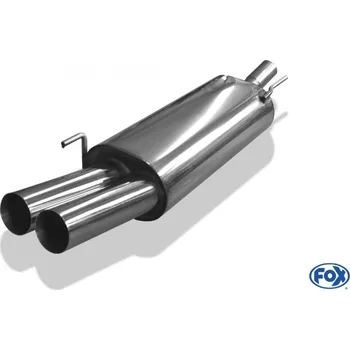 Tlumič výfuku Fox Sportauspuff koncový tlumič výfuku s koncovkou 2x76 Typ 10 pro Volkswagen Golf III s motorem 1.4, 1.6, 1.8, 1.9 D, 1.9 TDI, 2.0 SLEVA 2%